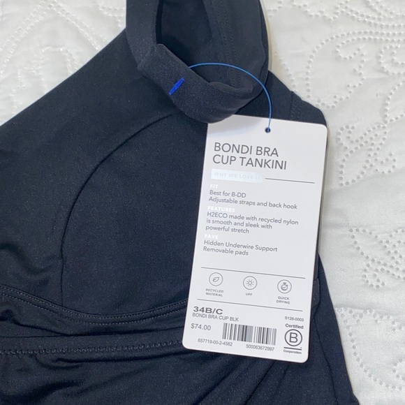 Athleta Sleek Black Tankini Top - Picture 5 of 7